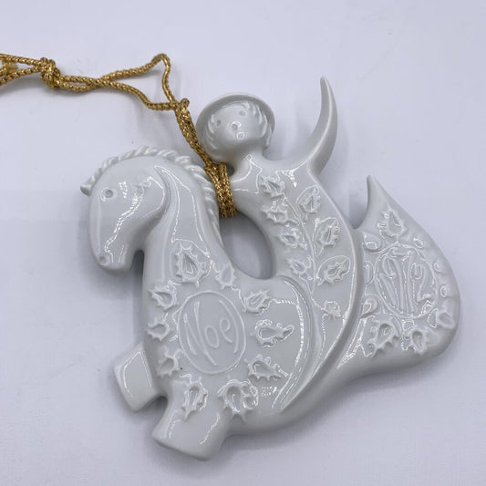 1972 HAVILAND Limoges France “Prancing Horse” Porcelain Christmas Ornament /hgo