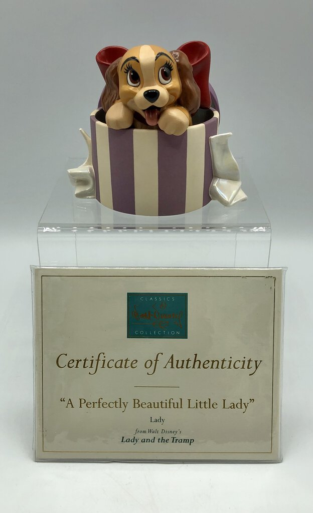 Disney WDCC LADY “A Perfectly Beautiful Little Lady” 1999 Sculpture w/ COA /b