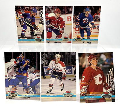 Lot of 199ea 1991 Topps Stadium Club Hockey Trading Cards and 3 Checklist Cards /ah