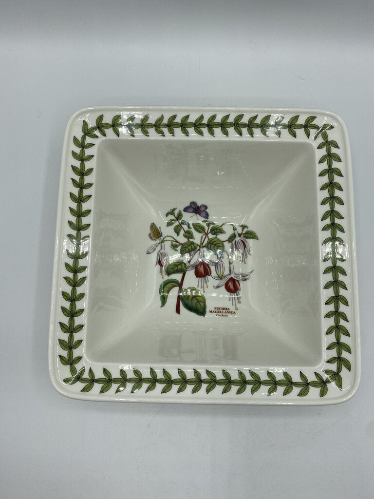 Portmeirion Botanic Garden 8” Square Salad Serving Bowl /rb