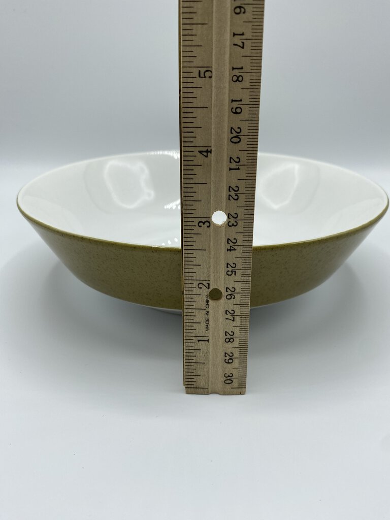 Mikasa Mediterrania Avocado Green Flec Round Serving Bowl 8 5/8” /rb