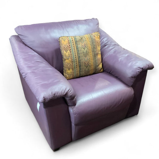 Purple Pleather Armchair
