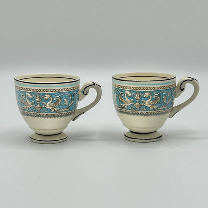 Two Vintage Myott Medici Demitasse Cup & Saucer Sets Staffordshire England /cb