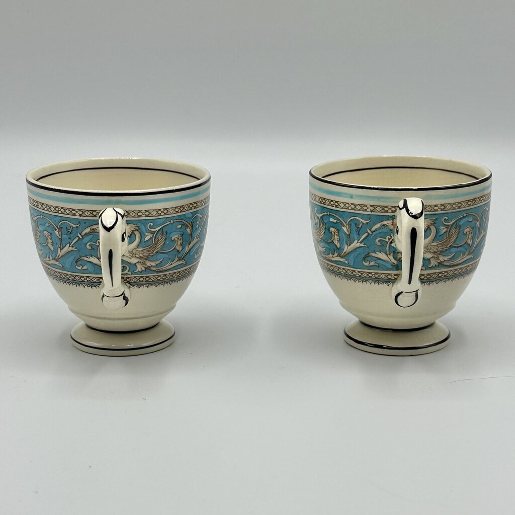 Two Vintage Myott Medici Demitasse Cup & Saucer Sets Staffordshire England /cb