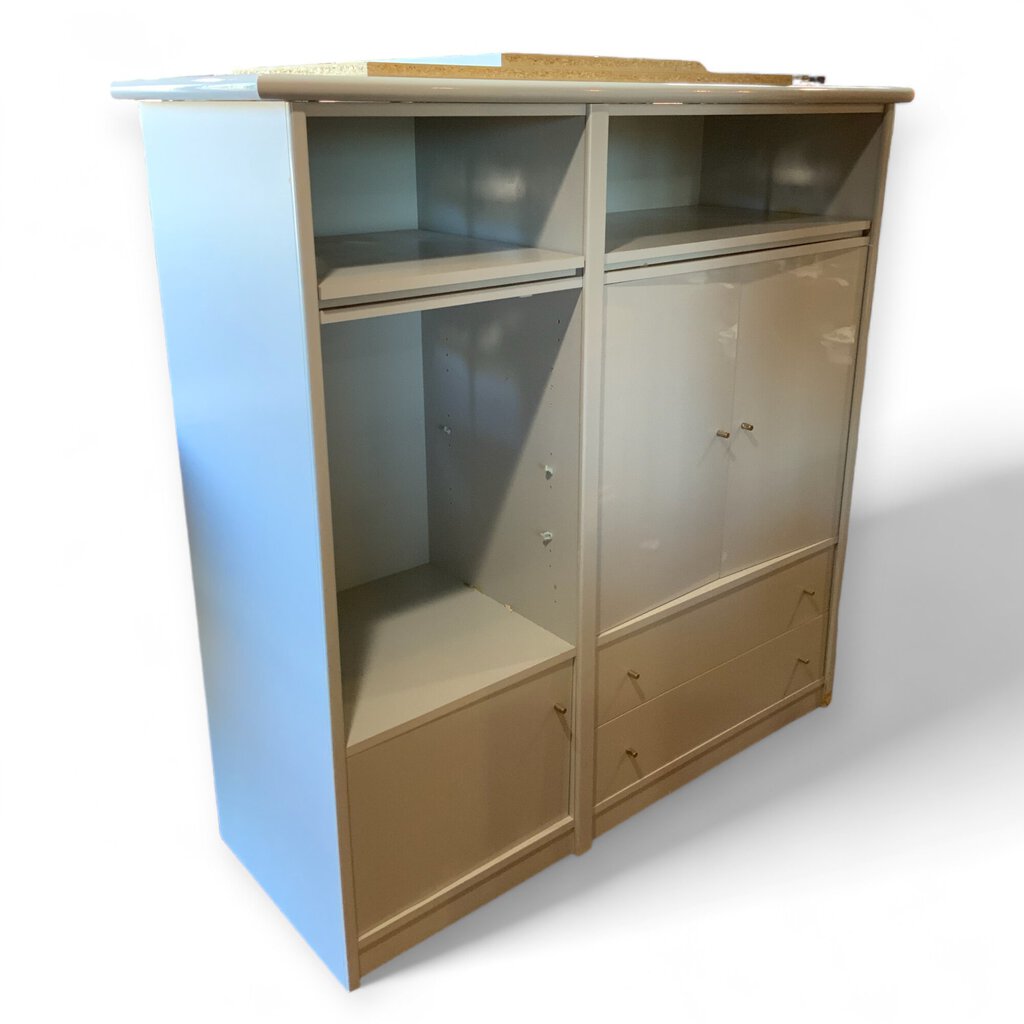 Grey Media Display Cabinet