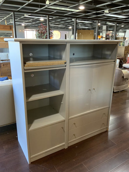 Grey Media Display Cabinet