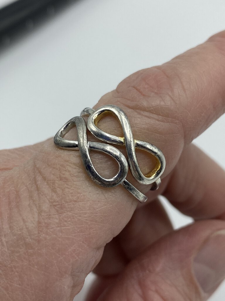 2 - Sterling Silver 4 grams Infinity Ring size 9 /ro