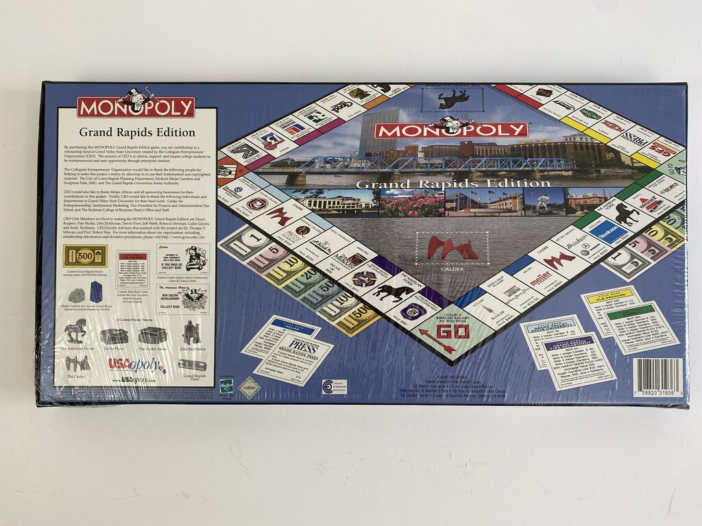 Monopoly Board Game by Parker Brothers Grand Rapids, MI Edition /rw