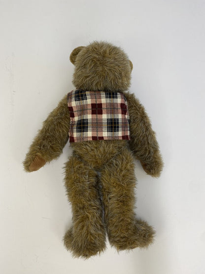 Large Jointed Brown Teddy Bear in Vest 24” Long /rb