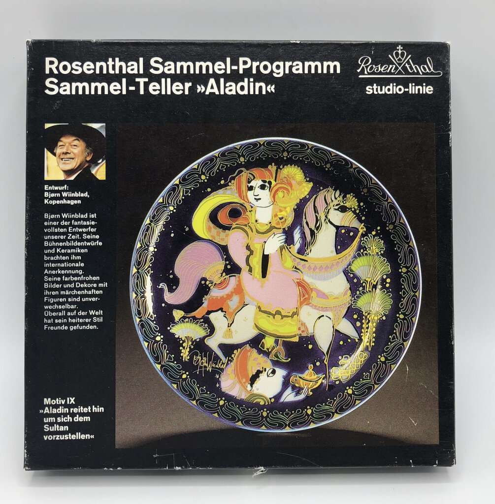 Rosenthal Studio-Line Bjorn Winblad Aladin & The Magic Lamp” Collector Plate /b