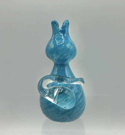 Joyce Art Glass Cat Hand Blown /b