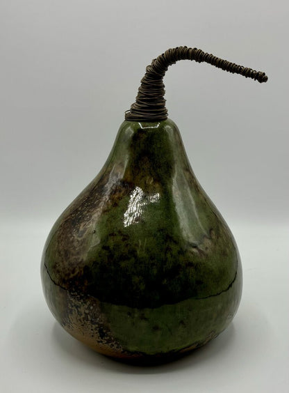 Pier 1 Ceramic Pear w/ Wire Stem /j