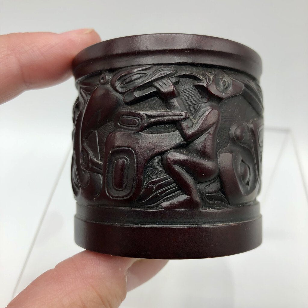 Boma Canada Carved Resin Pacific Northwest Trinket Box /b