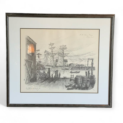 H.M Schoener "Nancy" Detroit 1789 Ship Framed Art