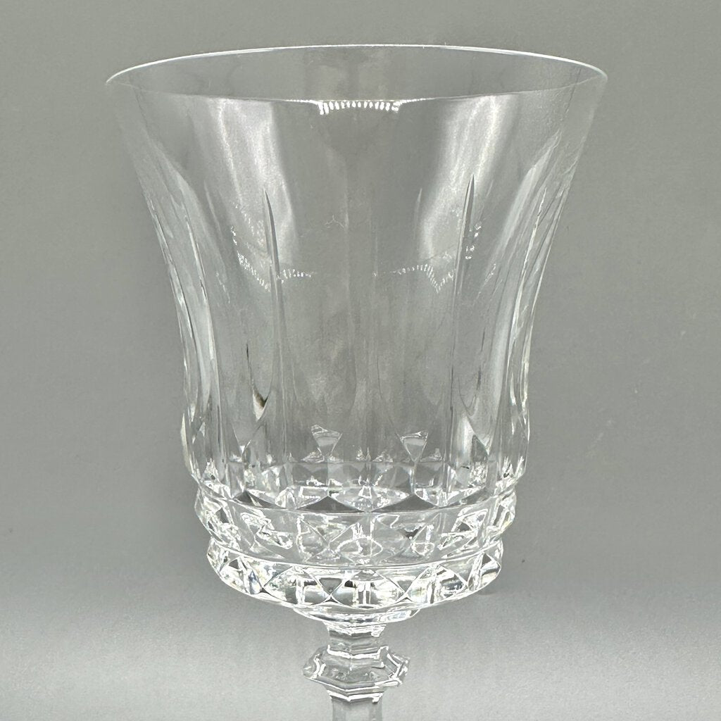 Vintage Val St Lambert GLENDALE Crystal 6 3/4” Water Goblet Signed /cb