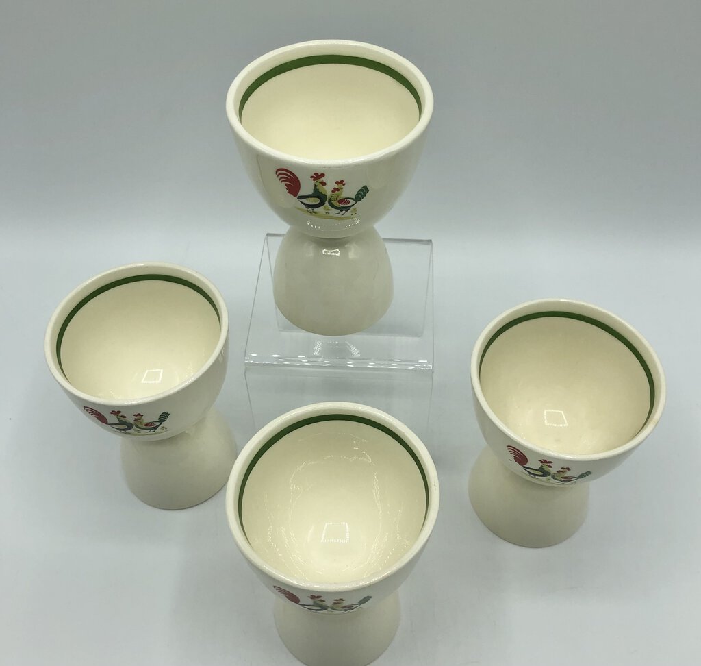 4pc Vintage Steubenville Horizon Double Egg Cups /b