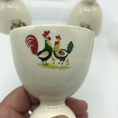 4pc Vintage Steubenville Horizon Double Egg Cups /b