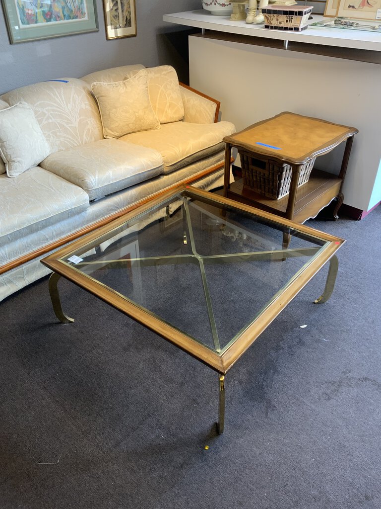 Glass Top Square Coffee Table