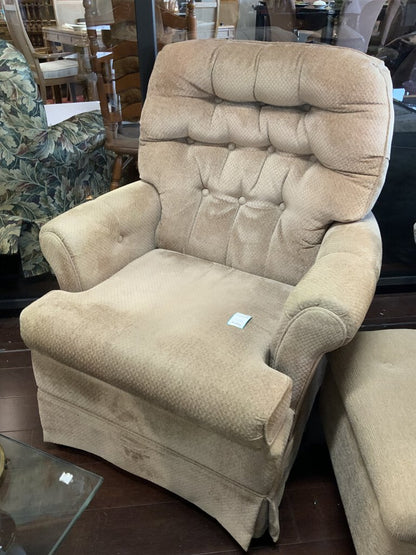 Swivel Armchair w/Ottoman