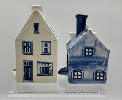 Holland Blue Delft House Ashtrays/ Trinket Holders /b