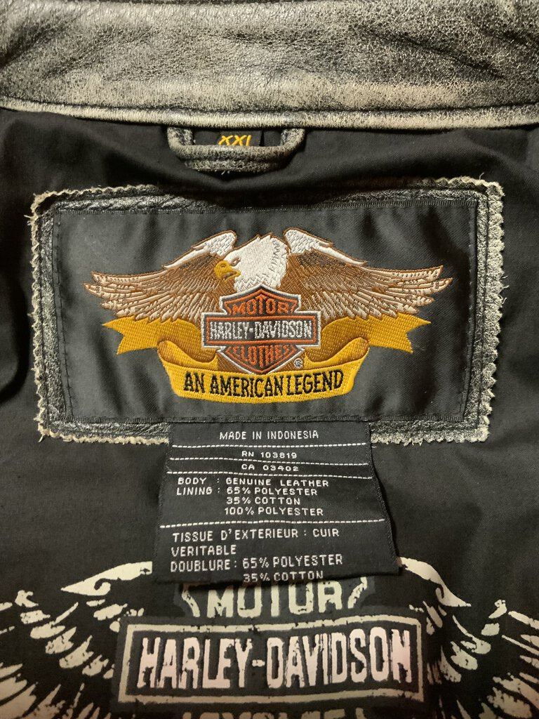 Women's Harley Davidson Distressed Leather Jacket