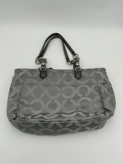 Coach Signature Monogram Shoulder Bag Grey/Silver