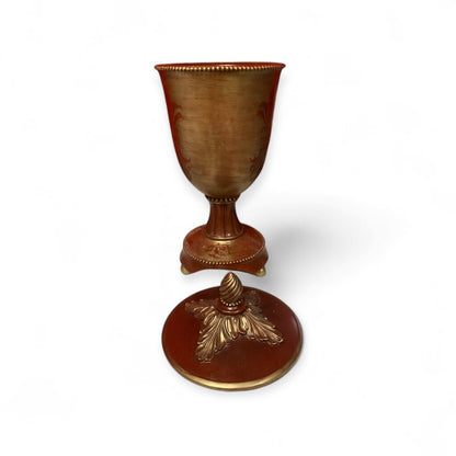 Red Brown Urn Like Vase With Top