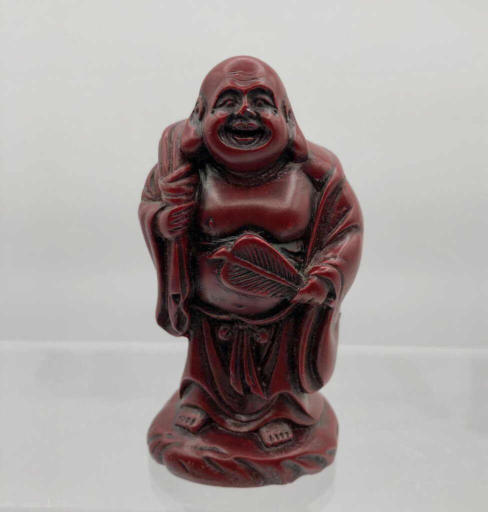 Vtg Red Resin 7 Chinese Gods of Good Fortune /b