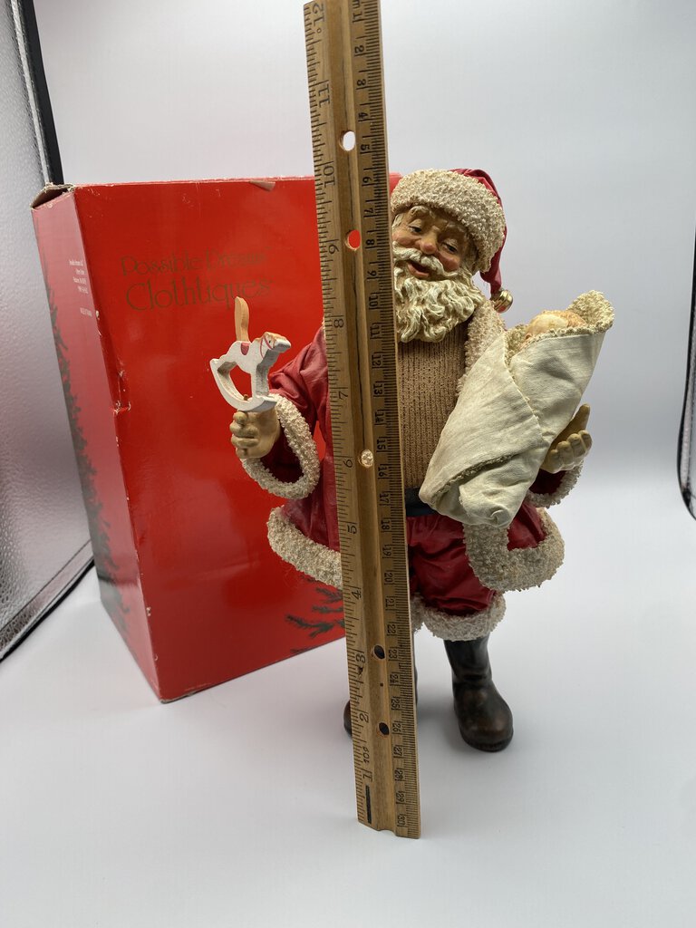 Clothtiques Possible Dreams Santa 10” “Baby First” Figure in Box /rw