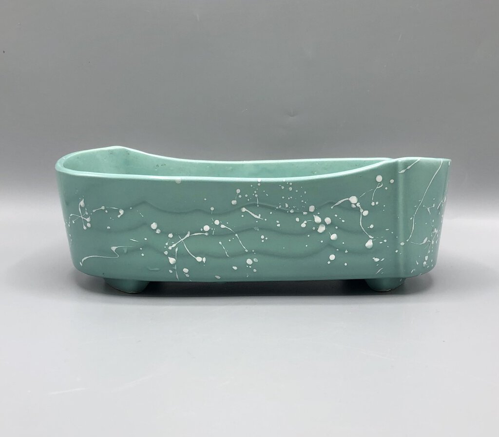 Vintage Retro UPCO Turquoise Splatter Planter /b