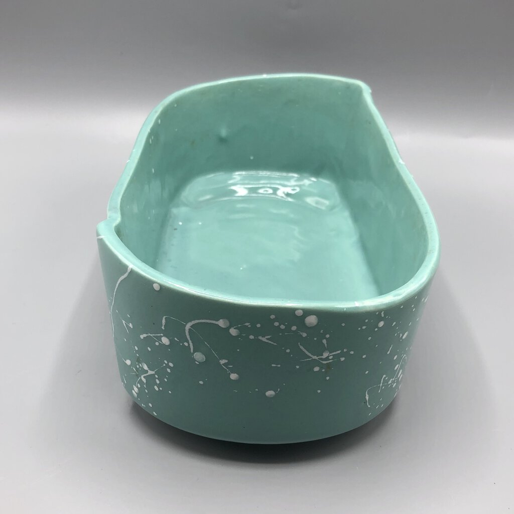 Vintage Retro UPCO Turquoise Splatter Planter /b