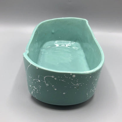 Vintage Retro UPCO Turquoise Splatter Planter /b