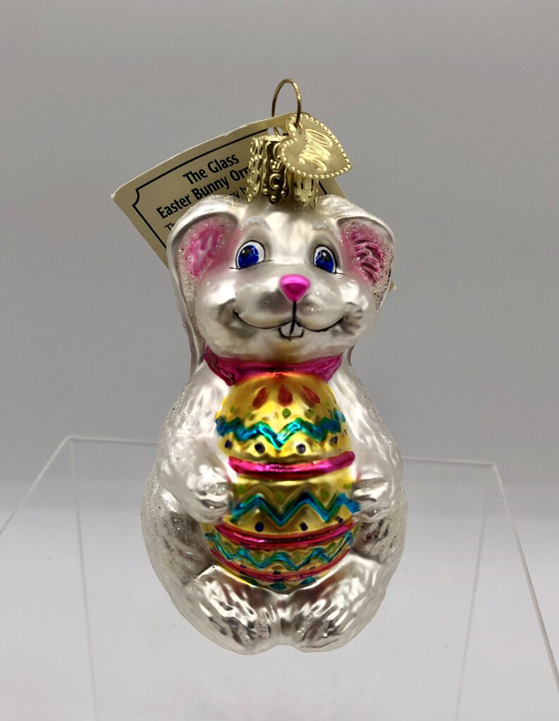 OWC Old World Christmas Blown Glass Easter Bunny Ornament