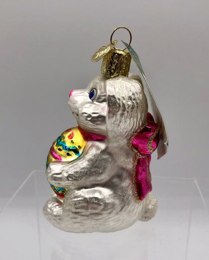 OWC Old World Christmas Blown Glass Easter Bunny Ornament