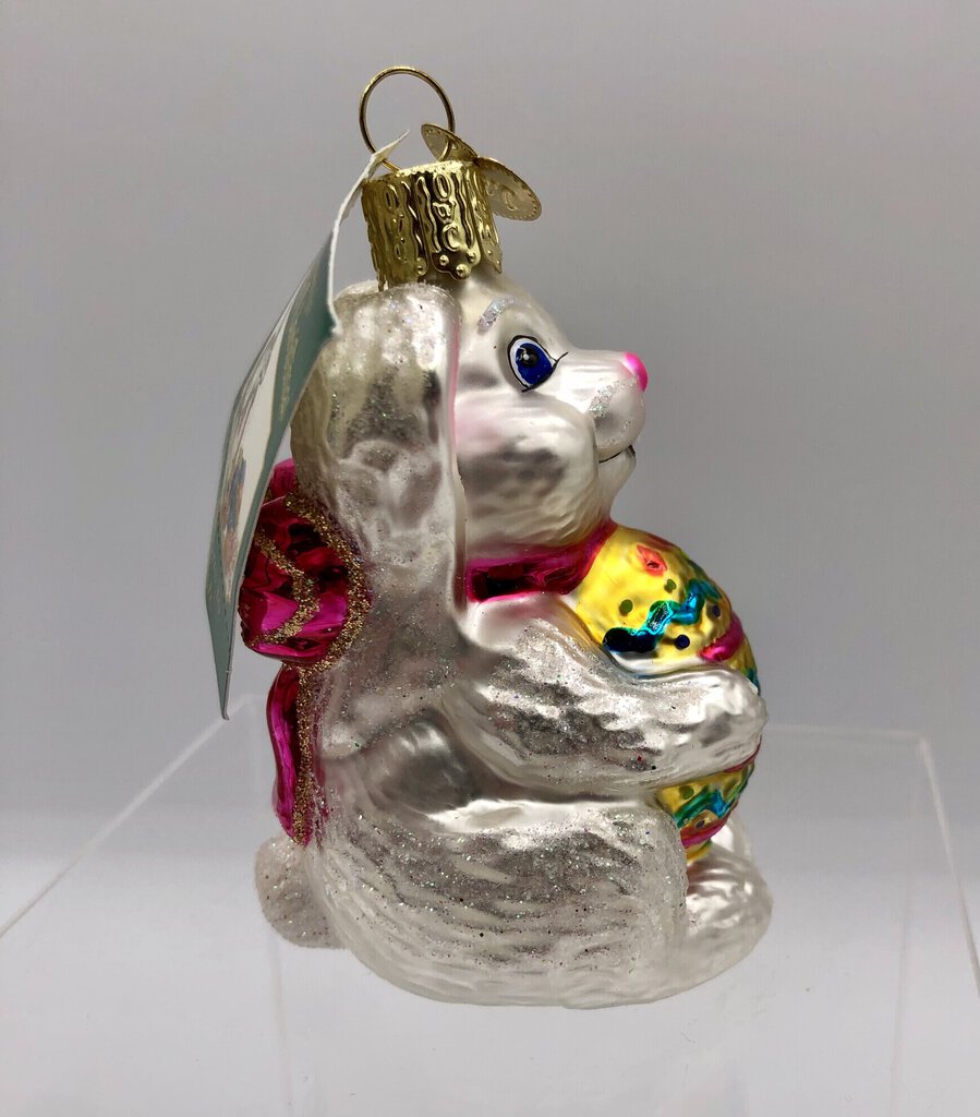 OWC Old World Christmas Blown Glass Easter Bunny Ornament