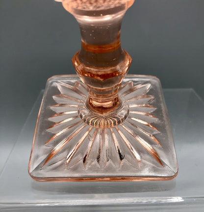 1930s Anchor Hocking “Miss America” Pink Depression glass Compote /b