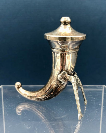 Sterling Silver Sweden Horn Shaped Pepper Pot Shaker /b