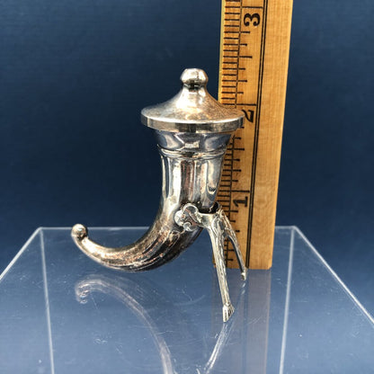 Sterling Silver Sweden Horn Shaped Pepper Pot Shaker /b