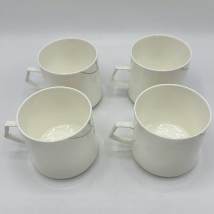 4 Vintage Mikasa JUST FLOWERS Bone China Cup and Saucer Sets /cb