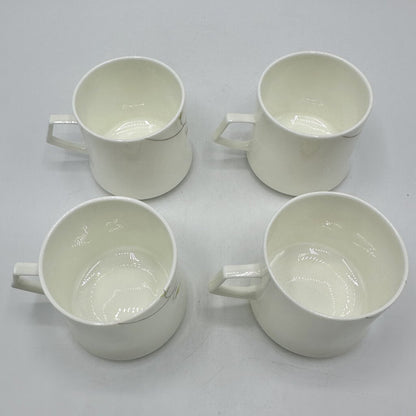 4 Vintage Mikasa JUST FLOWERS Bone China Demitasse and Saucer Sets /cb