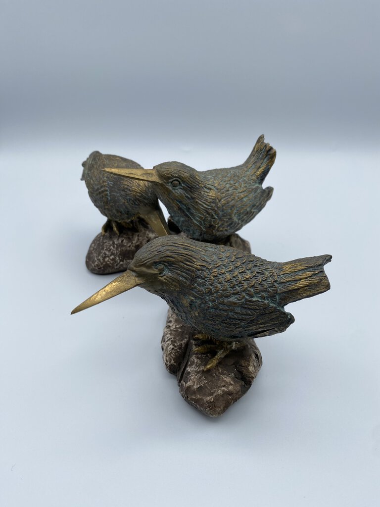 Andrea by Sadek 3 Birds on Rocks Sculpture Bronze Patina /ro