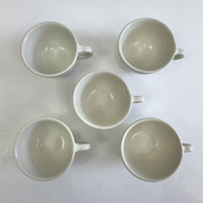 5 Vintage Buffalo China Restaurant Ware Allegheny Green Stripe Cup and Saucer Sets /cb