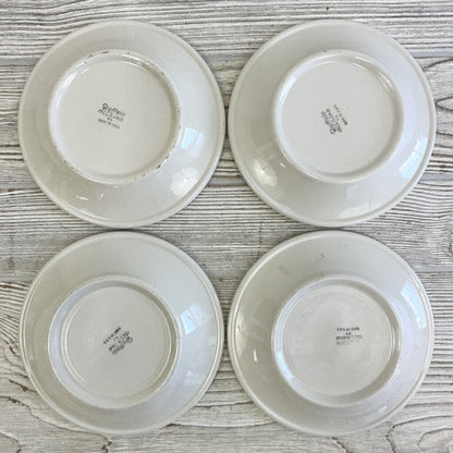 Set of 8 Vintage Buffalo China Restaurant Ware Allegheny Green Stripe 6 3/4in Bread Plates /cb