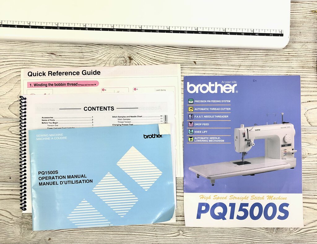 Brother PQ-1500S Sewing Machine w/ Sewing Feet Attachments B