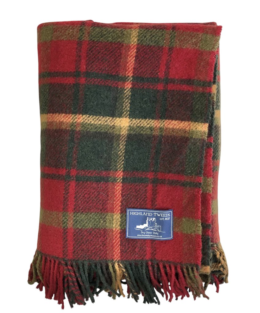 Cozy Highland Tweed 100% Wool 60x70in Blanket/ Throw /b