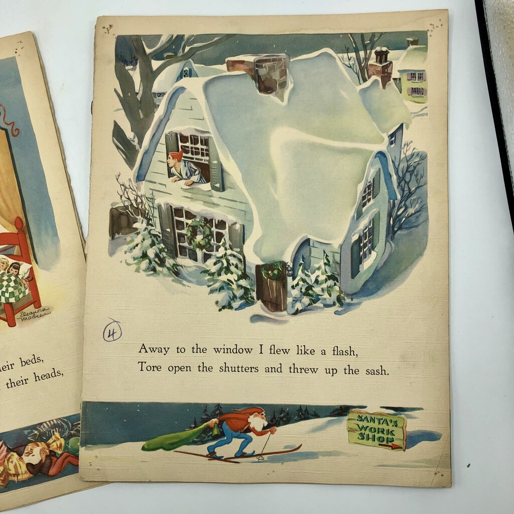 Vintage Set of 3 ‘Twas the Night Before Christmas Books 1940-1954 /b