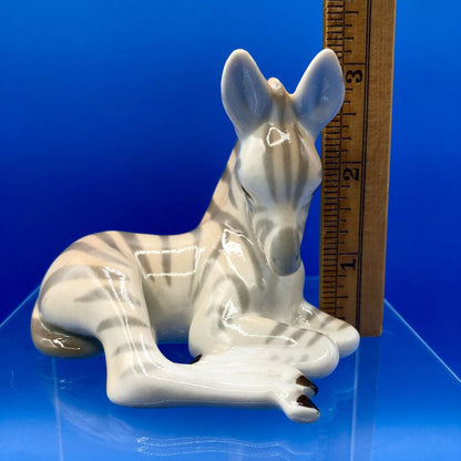 Vtg Lomonosov Porcelain Baby Zebra Figurine