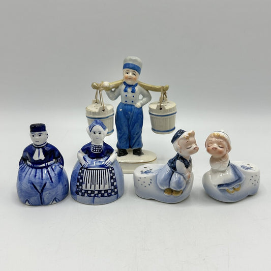 Three Vintage Dutch Themed Ceramic Salt and Pepper Sets /cb