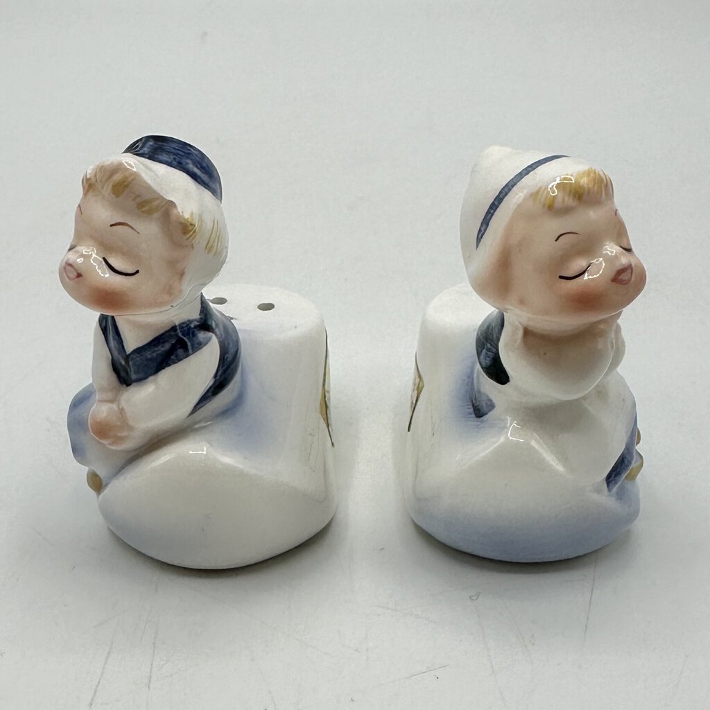 Three Vintage Dutch Themed Ceramic Salt and Pepper Sets /cb