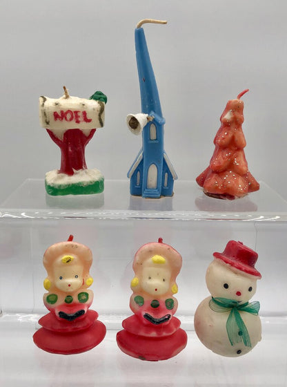 1950/ 1960 Lot of 19 Vintage Gurley Christmas Figural Candles